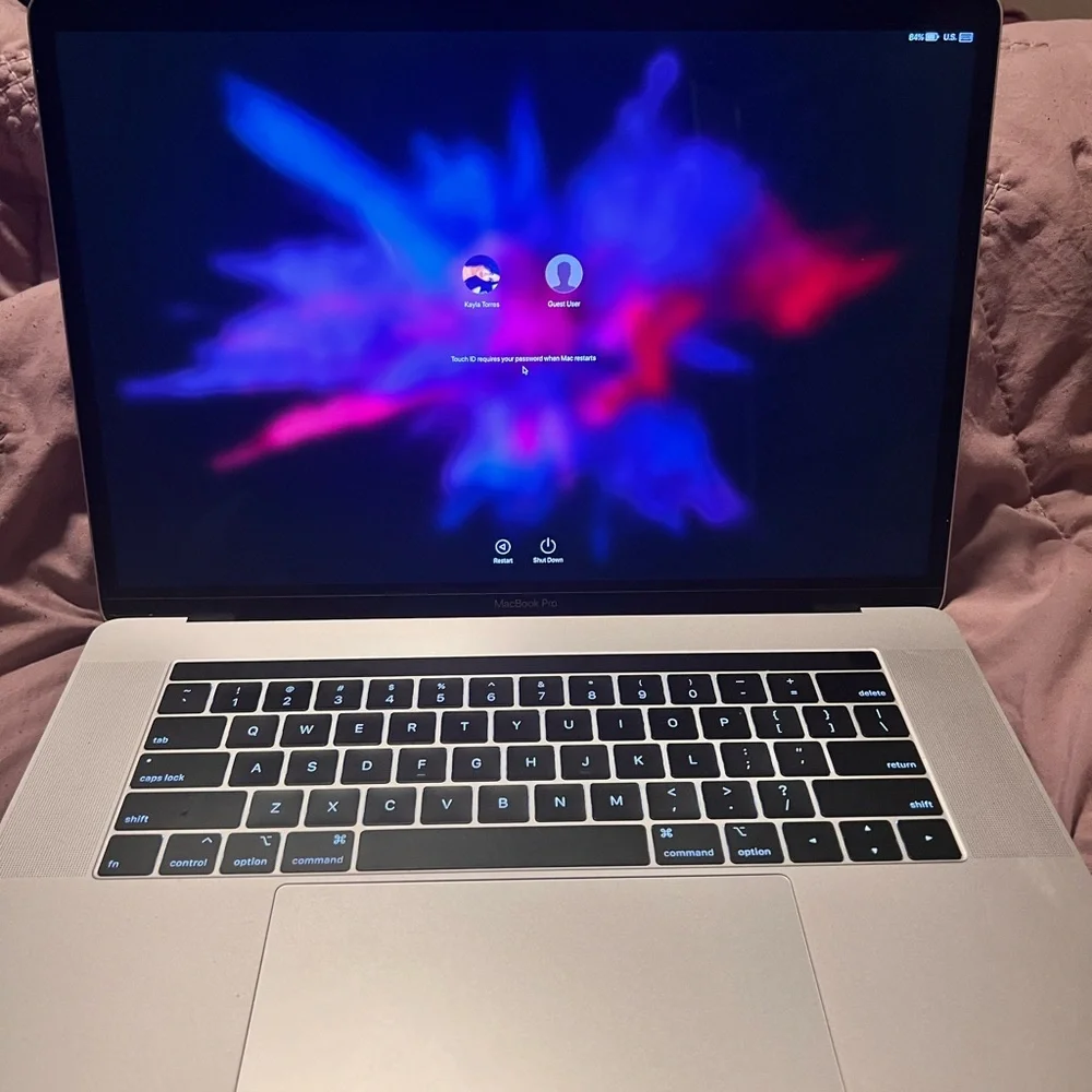 Apple MacBook Pro Silver Laptop with Vibrant Display